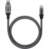 Ethernet laidas USB-A 3.2 Gen1 kištukas > RJ-45 kištukas, LAN adapteris juodas/sidabrinis, 5 metrai, pintas tekstilinis apvalkalas