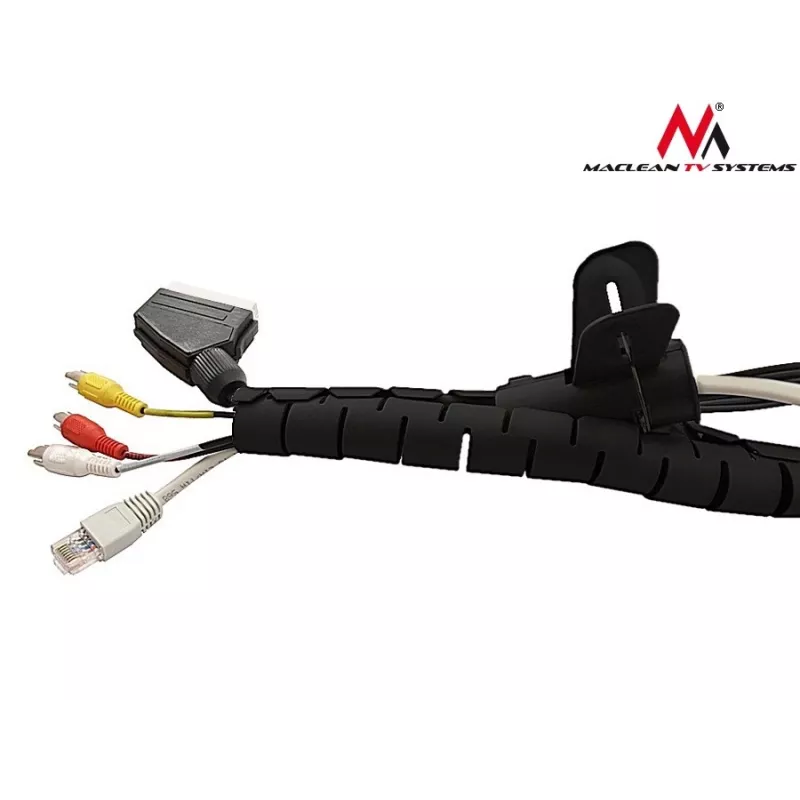 Kabelių tvarkymo įvorė MACLEAN 2 m × 25 mm, elastingas polipropilenas, vielų apsauga