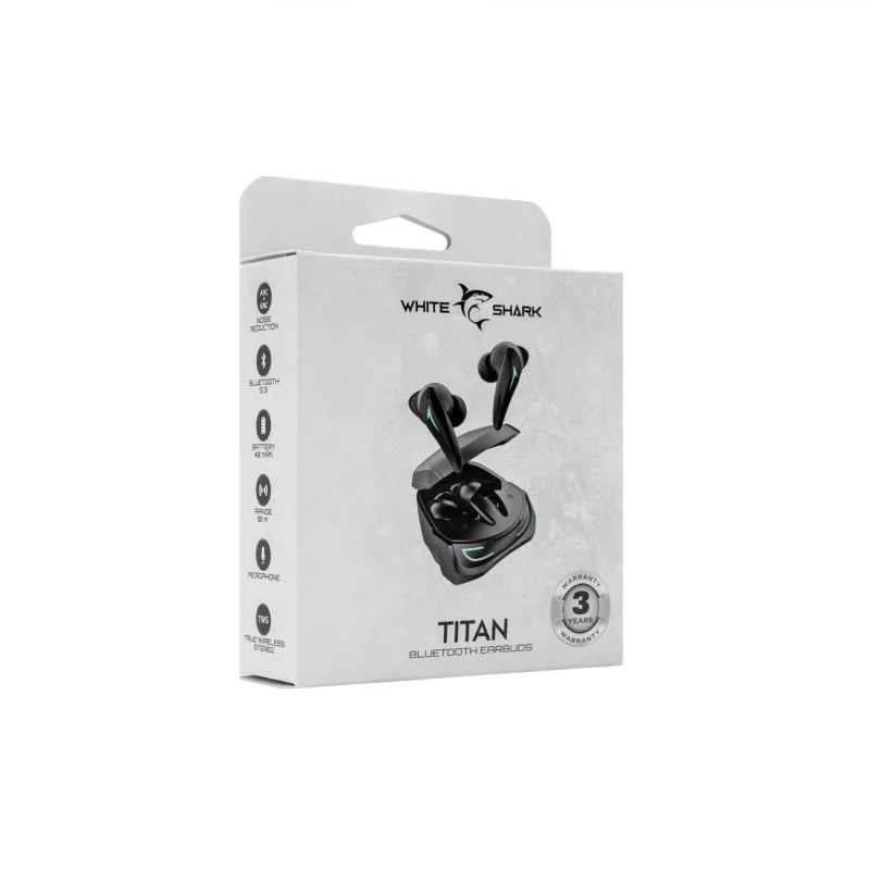 Ausinės White Shark GEB-TWS96 Titan Juoda