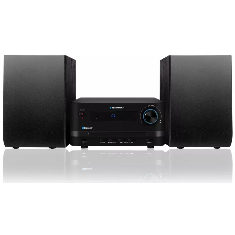 Namų garso mikro sistema BLAUPUNKT MS14BT — CD/MP3 grotuvas, Bluetooth, USB, FM RDS, 15W RMS, juoda