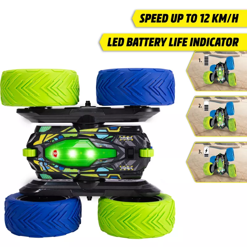 Radijo bangomis valdomas automobilis Dickie Cyber Flip RTR 2.4 GHz — modelis 201105010, paruoštas naudojimui
