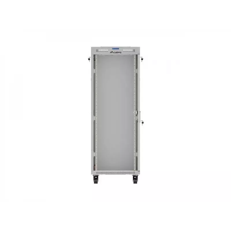 LANBERG 19 colių 32U stovintis stovas-spinta 600×600 mm pilka su perforuotomis durimis ir LCD (plokščia pakuotė)