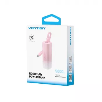 Išorinė baterija Vention FHWR0, nešiojamas USB-C/USB-A įkroviklis, universalus suderinamumas
