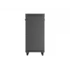 Stovintis 19 colių 24U montavimo spinta LANBERG 600x800 mm juoda su stiklinėmis durelėmis ir LCD išpjova (plokščia pakuotė) v2