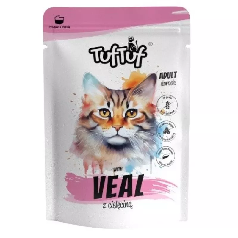 TUF TUF su veršiena - šlapias kačių maistas - 300g