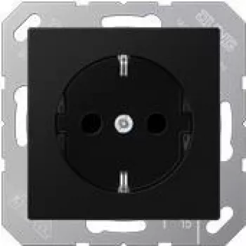 Socket outlet Type F Jung A 1520 BFKI SWM — 250 V, 16 A, thermoplastic, 55×55 mm, Juoda/graphite