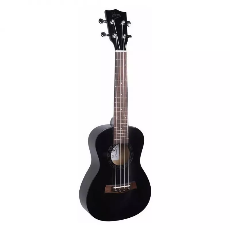 Koncertinė ukulelė V-tone UK23 23 col. — 4 nailoninės stygos, 18 progų, juoda, su dėklu