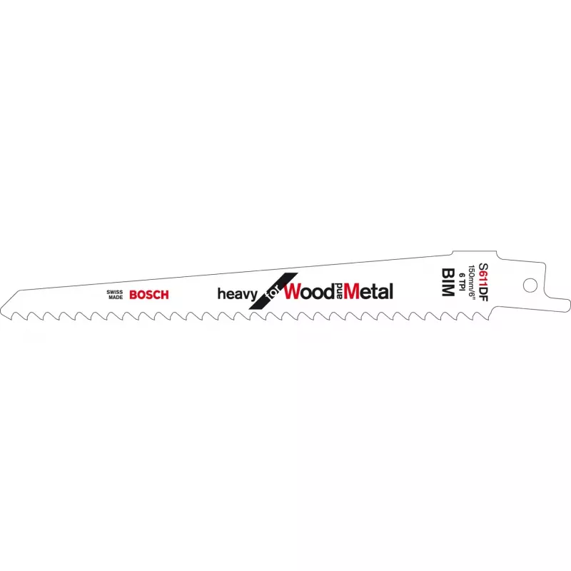 Bosch S 611 DF Heavy, skirtas medienai ir metalui, pjūklo ašmenys