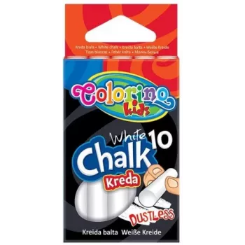 Colorino Kids nedulkanti kreida balta 10 vnt.