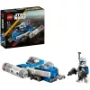 LEGO Star Wars kapitono Rekso Y-Wing mikrokovotojas – kolekcinis žaislas iš „Kloneų karų“ su minifigūrėle, skirtas 6+ metų berniukams