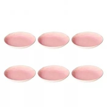 Sriubos lėkštės Rose&Tulipani Concerto Fuse Rosa rinkinys iš 6, 21 cm skersmens