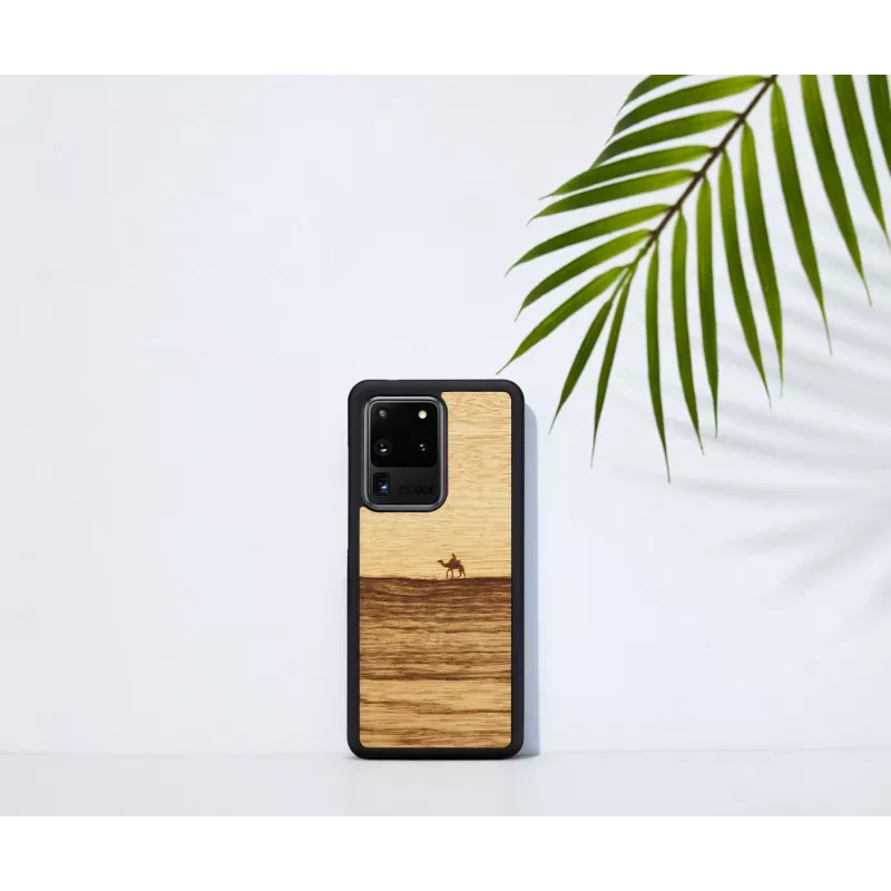 man and wood Galaxy S20 Ultra telefono dėklas, tera juoda