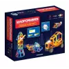 Magnetinis konstravimo rinkinys MAGFORMERS Dynamic Flash 54 vnt. — magnetinės statybinės plytelės su kvadratais ir trikampiais