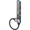 Goobay USB šakotuvas 74456 Type-A 5000 Mbit/s šviesiai pilkas