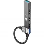 Goobay USB šakotuvas 74456 Type-A 5000 Mbit/s šviesiai pilkas