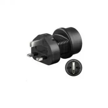 Microconnect PETRAVEL1 maitinimo kištuko adapteris Type F Juodas