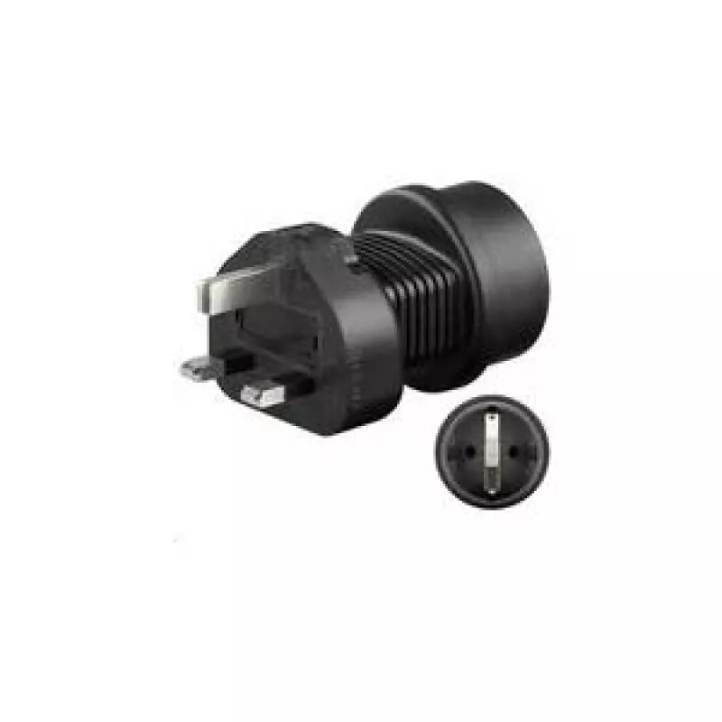 Microconnect PETRAVEL1 maitinimo kištuko adapteris Type F Juodas