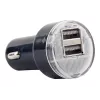 Automobilinis įkroviklis Gembird EG-U2C2A-CAR-02, įėjimas 12–24V, išėjimas 5V/2,1A, 2× USB 2.0, juodas