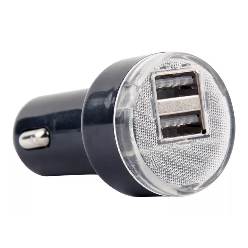 Automobilinis įkroviklis Gembird EG-U2C2A-CAR-02, įėjimas 12–24V, išėjimas 5V/2,1A, 2× USB 2.0, juodas