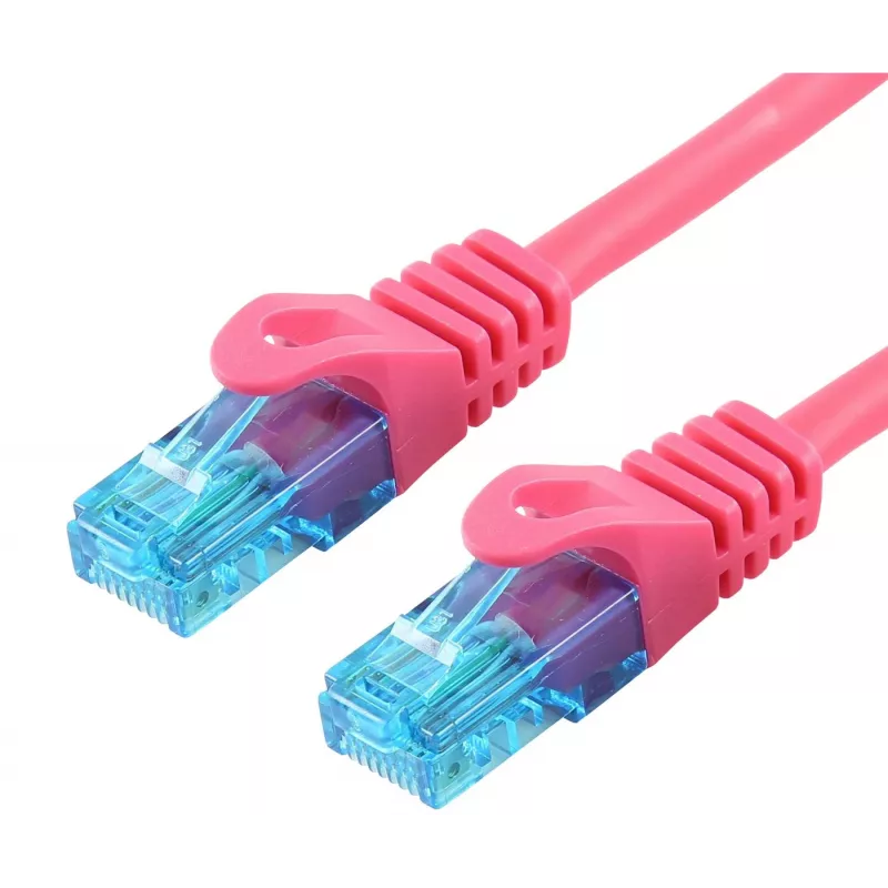 Tinklo komutacinis kabelis LOGON Cat5e 1,5 m U/UTP RJ-45 į RJ-45 purpurinės spalvos