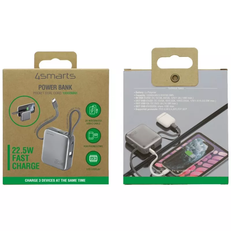 Nešiojamas Powerbank 4smarts 541625 10000 mAh