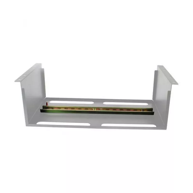 ALLNET įrenginio laikiklis DIN bėgiui / DIN bėgių įrenginiams T150mm/5HE šviesiai pilkas priekinis montavimas