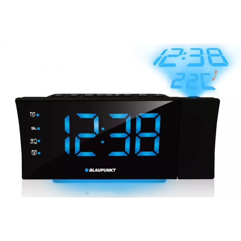 Radijo laikrodis Blaupunkt CRR81USB, FM PLL, juodas, lauko temperatūros jutiklis (CR81USB)