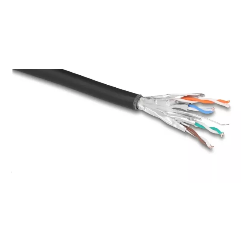 Tinklo kabelis DeLOCK 80597 Juodas Cat6a U/FTP 50 m