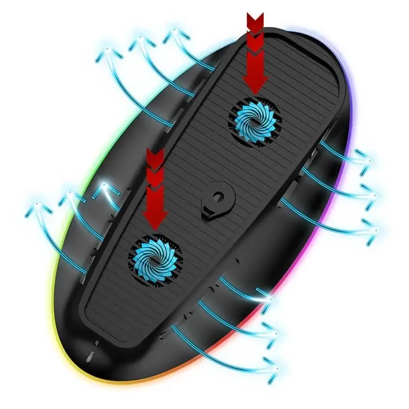 Aušinimo stovas SUBSONIC SA5656, skirtas PS5 ir PS5 plonas, su LED lemputėmis, kelių ventiliatorių aušinimu, USB maitinimu