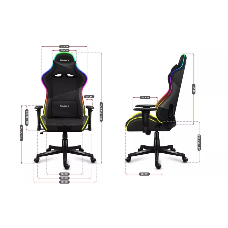 Huzaro Force 6.2 Mesh RGB žaidimų kėdė