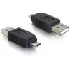 Adapter USB micro-B vyriškas į USB 2.0 A vyriškas DeLOCK 65036 juodas