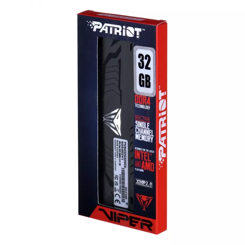 Stalinės RAM atminties modulis PATRIOT Viper Steel DDR4 32 GB 3200 MHz 288 kontaktų DIMM 1,35 V CL18
