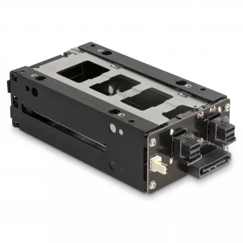 Laikmenos dėklo laikiklis DeLOCK plonas Bay Mobile Rack 2 x 2,5 col. U.2 NVMe SSD juodas