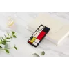 Apsauginis telefono dėklas iKins Samsung Galaxy S20, juodas Mondrian dizainas