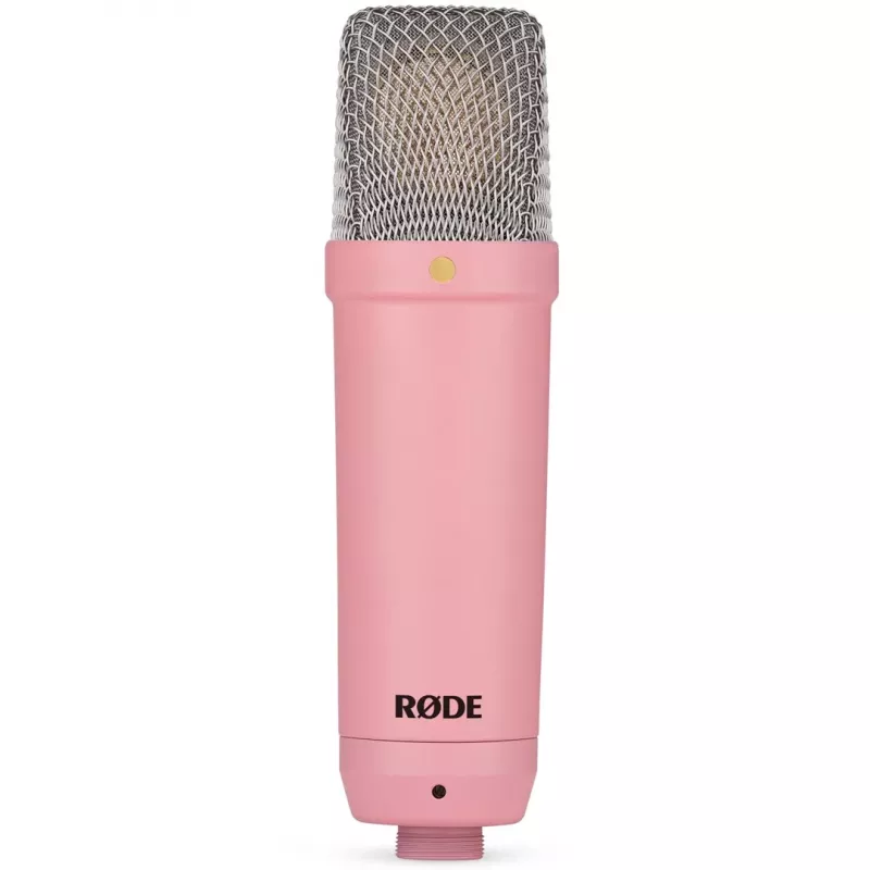 Studijinis kondensatorinis mikrofonas RØDE NT1 Signature Pink — kardioidinis, 20–20000 Hz, -32 dB jautrumas, XLR