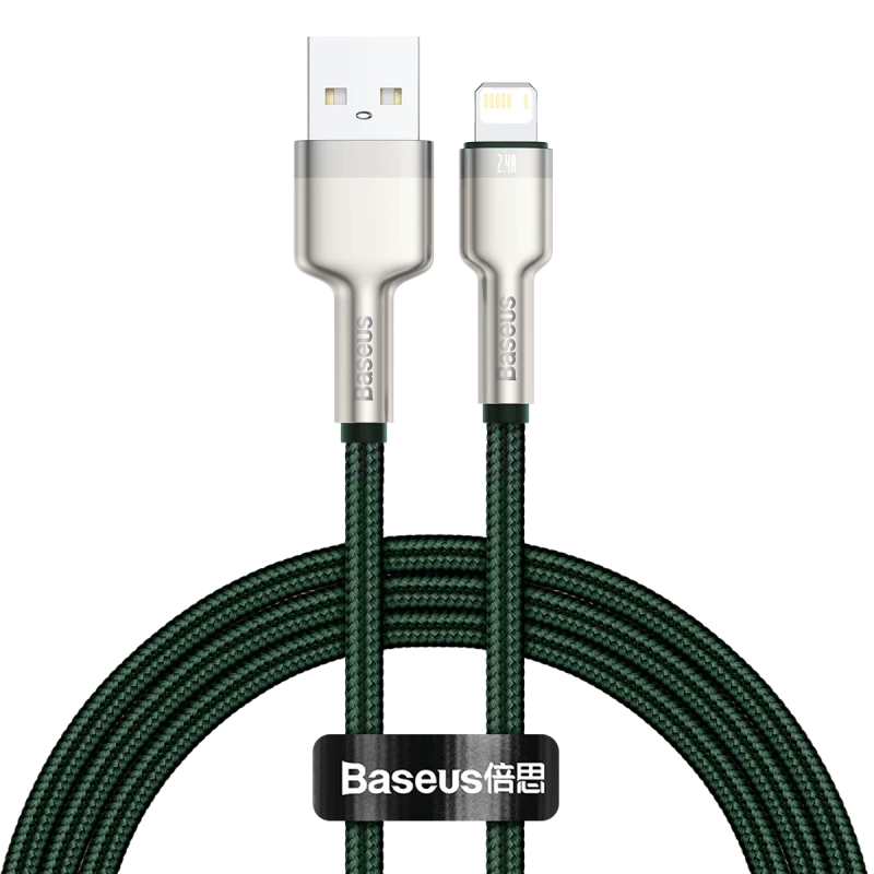 USB-A į Lightning laidas Baseus 1 m, žalias