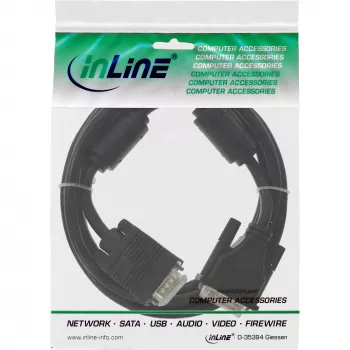 InLine DVI-A laidas 12+5 kištukas / 15 kontaktų HD VGA kištukas 2 m