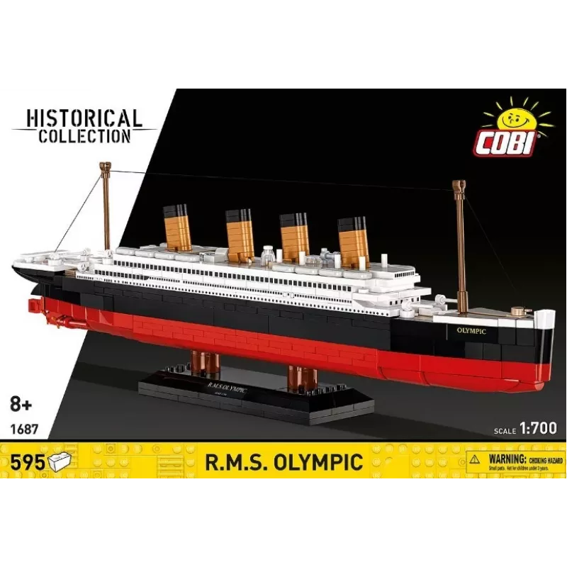 Konstruktorius Cobi Blocks R.M.S. Olympic 59 kaladėlės — 59 dalių modeliavimo rinkinys
