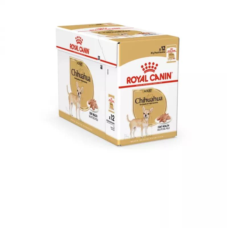 Šlapias šunų maistas Royal Canin Chihuahua Adult pakelis 85 g — paukštiena, suaugusiems čihuahua 1–1,9 kg