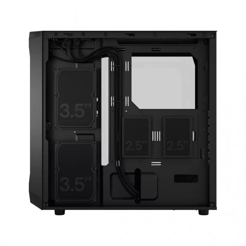 Fractal Design Focus 2 RGB Grūdinto stiklo vidutinis bokštas ATX PC korpusas - juodas