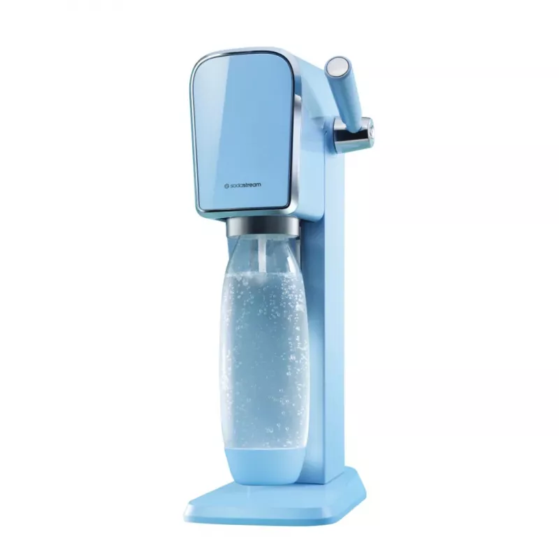 Sodos aparatas SODASTREAM Art Blue Steel — 1 l plastikinis butelis, 60 l angliarūgštės balionėlis, 173×245×430 mm