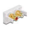 DeLOCK Easy 45 kištukinis lizdas 2 x RCA balta ABS