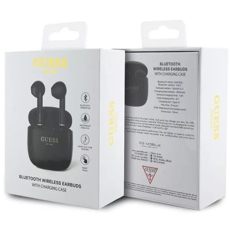 Bluetooth ausinės TWS GUTWST26PSK juodos