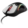 Glorious Gaming Glorious Model D pelė blizgi (juoda), dešiniarankė, optinė, USB Type-A, 12000 DPI, 1 ms, juoda