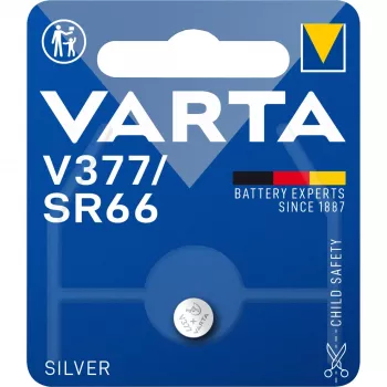 VARTA Electronics Battery V 377 Silver 27 mAh 2.6 V (00377 101 401)