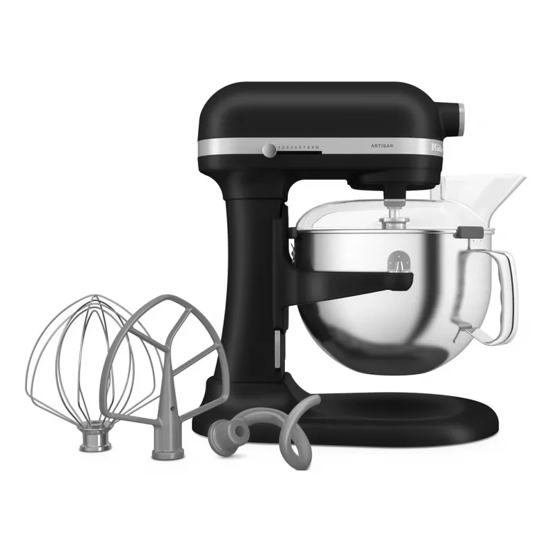 KitchenAid 5KSM60SPXEBM stacionarus plaktuvas 375 W juoda, pilka, nerūdijantis plienas