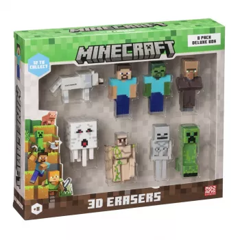 MINECRAFT 3D trintukai – 8 vnt. prabangi dėžutė, VER.A
