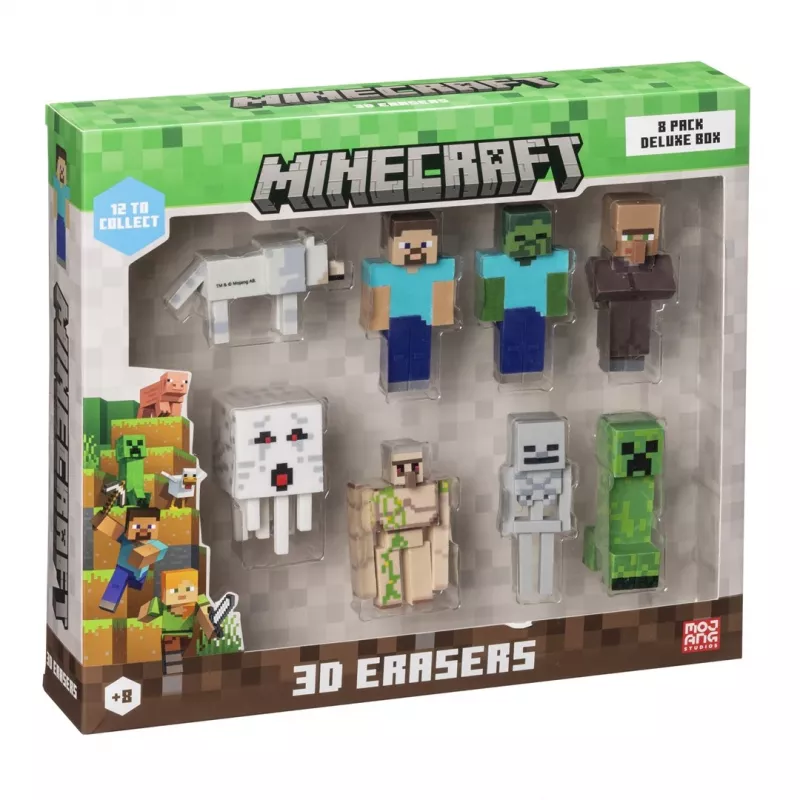 MINECRAFT 3D trintukai – 8 vnt. prabangi dėžutė, VER.A