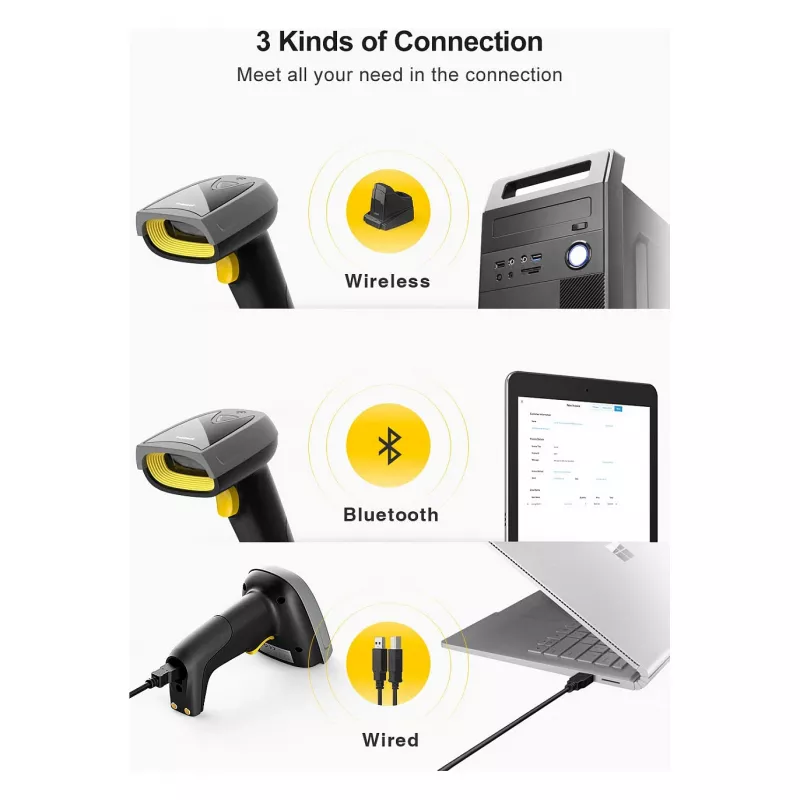 inateck Barcodescanner 52 Juoda [BCST-52_Juoda]