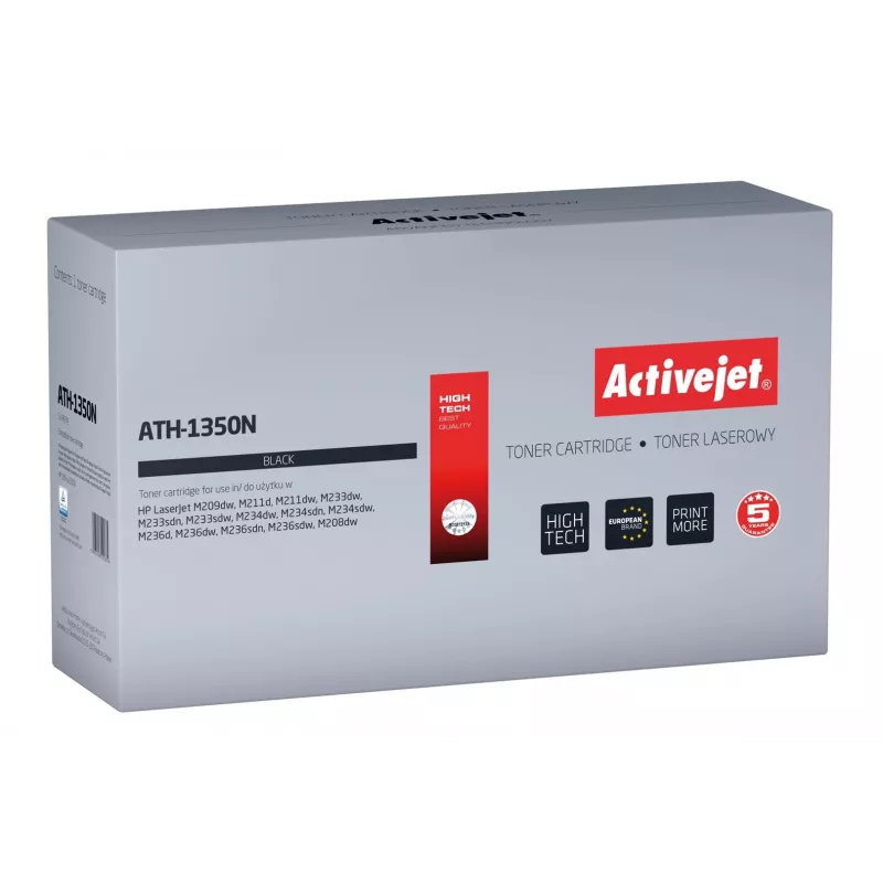 Activejet ATH-1350N dažų kasetė (pakaitalas HP W1350A; HP135A; HP 135A; Supreme; 1100 puslapių; juoda)